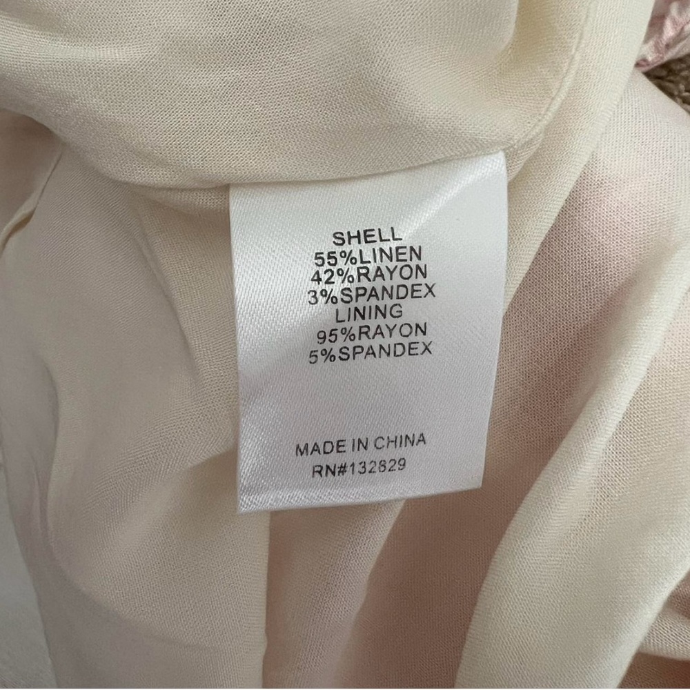 MAJORELLE Pink and White Puff Sleeve Mini Dress - Picture 3 of 3